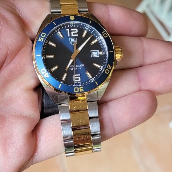 Tag Heuer WAZ1120.BB0879 Mens Formula 1 Series Quartz Watch Blue Gold Silver - Picture 6 of 12